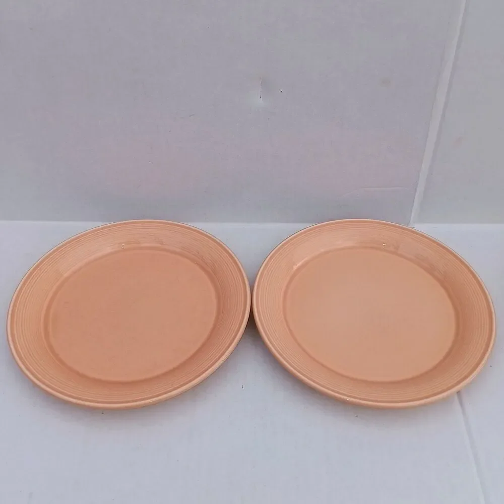 Vintage Nancy Calhoun Light Peach Salad Plate-Set Of 4-Stoneware-8
